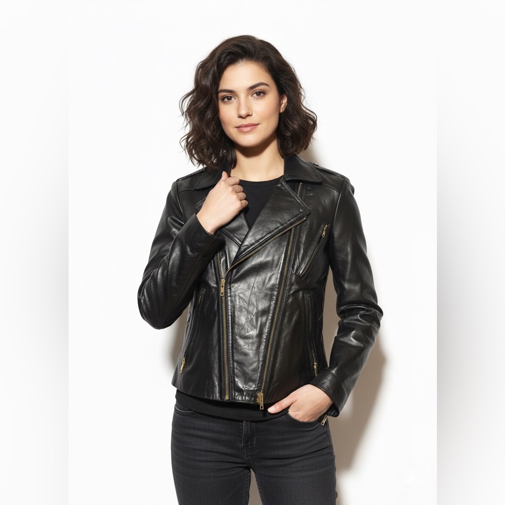 Women's Black Leather Jacket